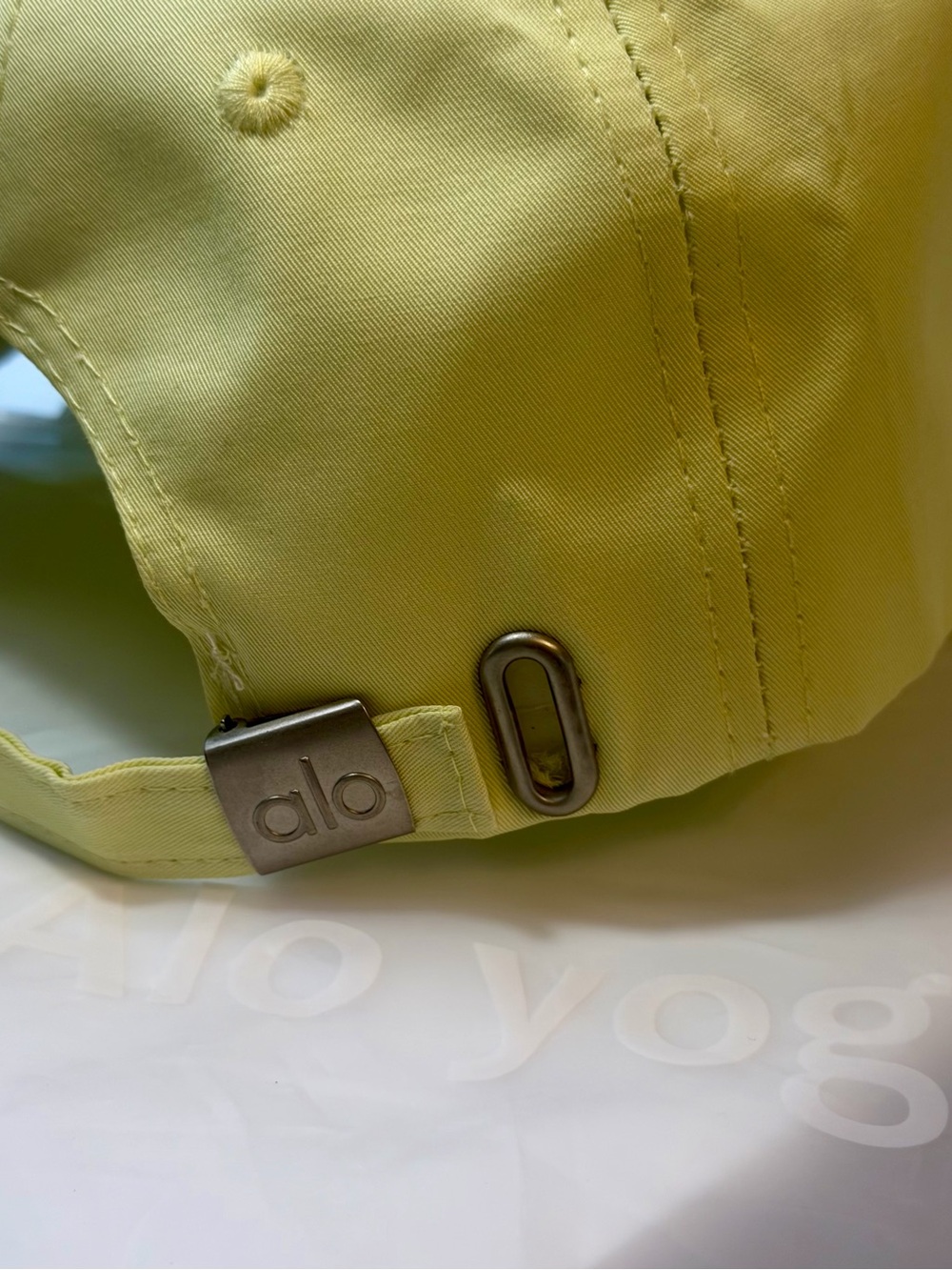 ALO Yoga Yellow/Green Embroidered Logo Baseball Cap - Picture 4 of 13